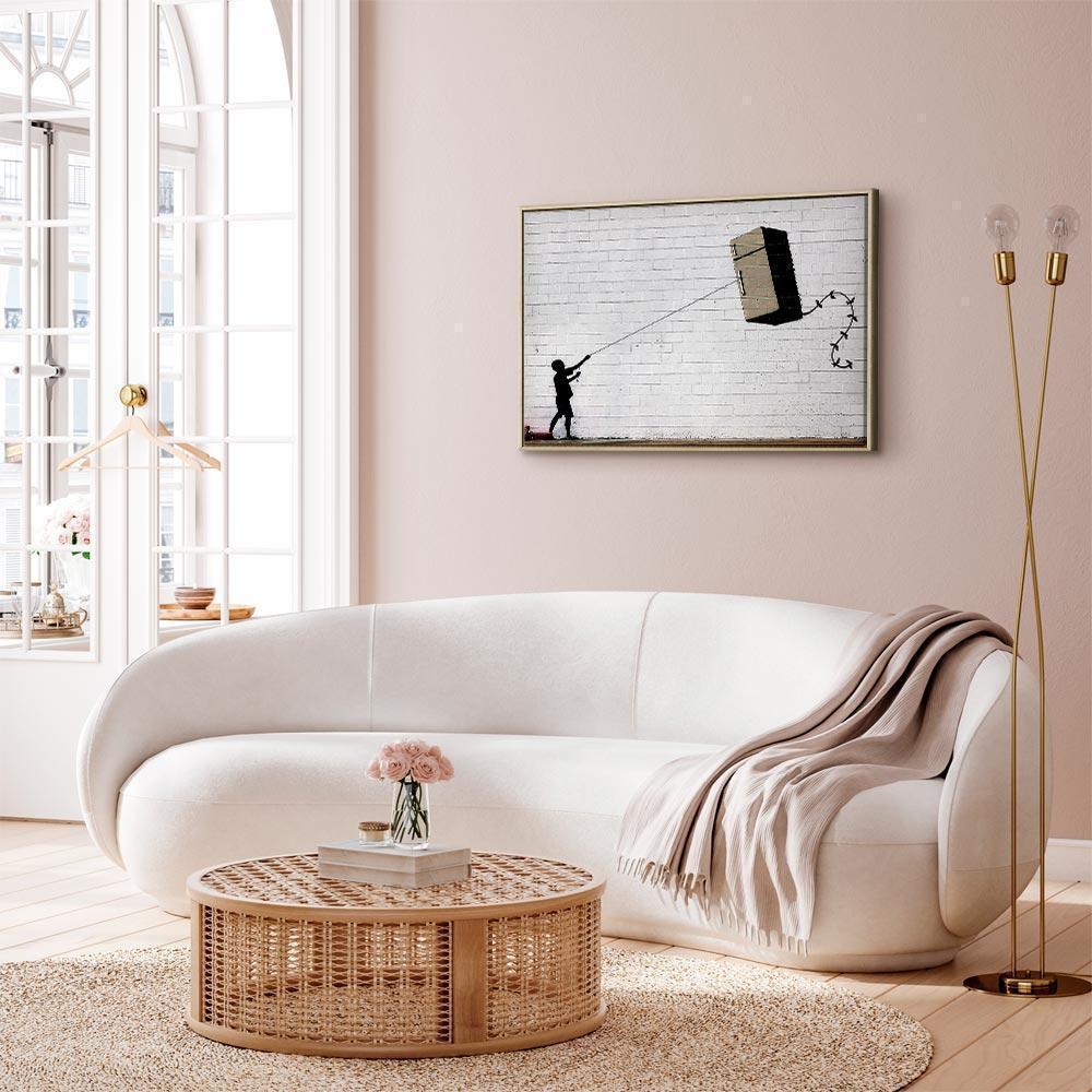 Leinwandbild - Flying Fridge (1 Part) Wide