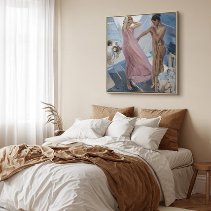 Leinwandbild - Joaquín Sorolla y Bastida – After Bathing, Valencia