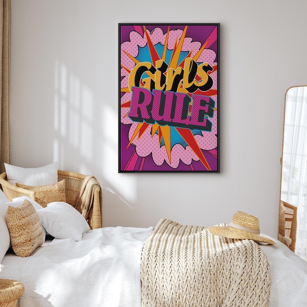 Leinwandbild - Energy of Colors (1-part) - English Text on Colorful Background