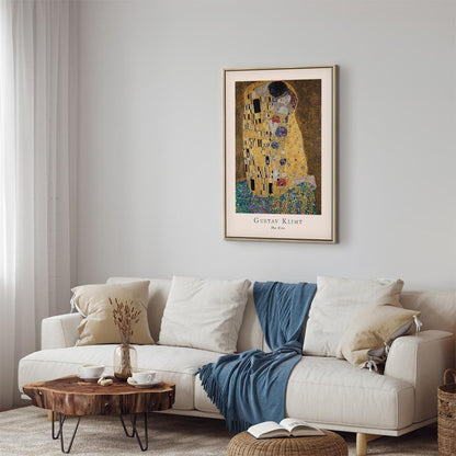 Leinwandbild - Gustav Klimt - The Kiss (1 Part) Vertical