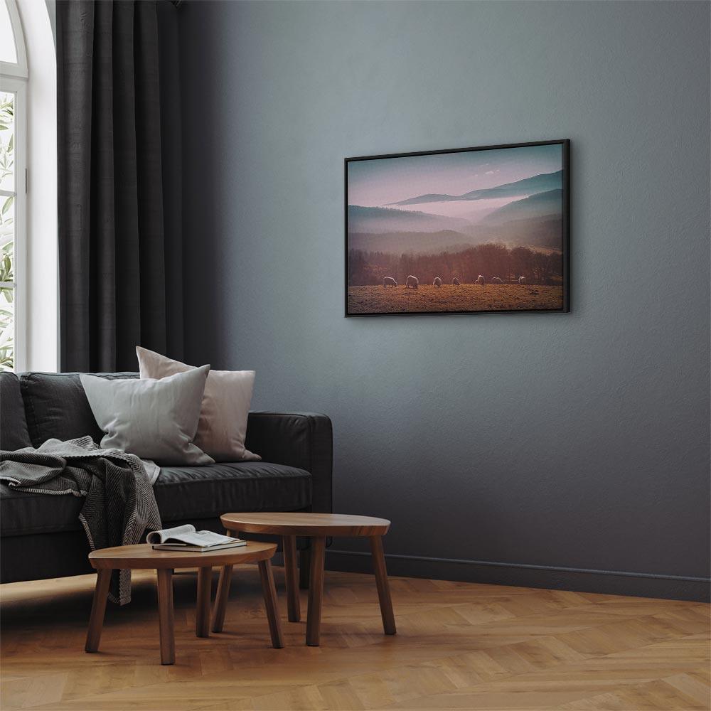 Leinwandbild - Sheep in Mountain Landscape (1-part) - Animals in Nature