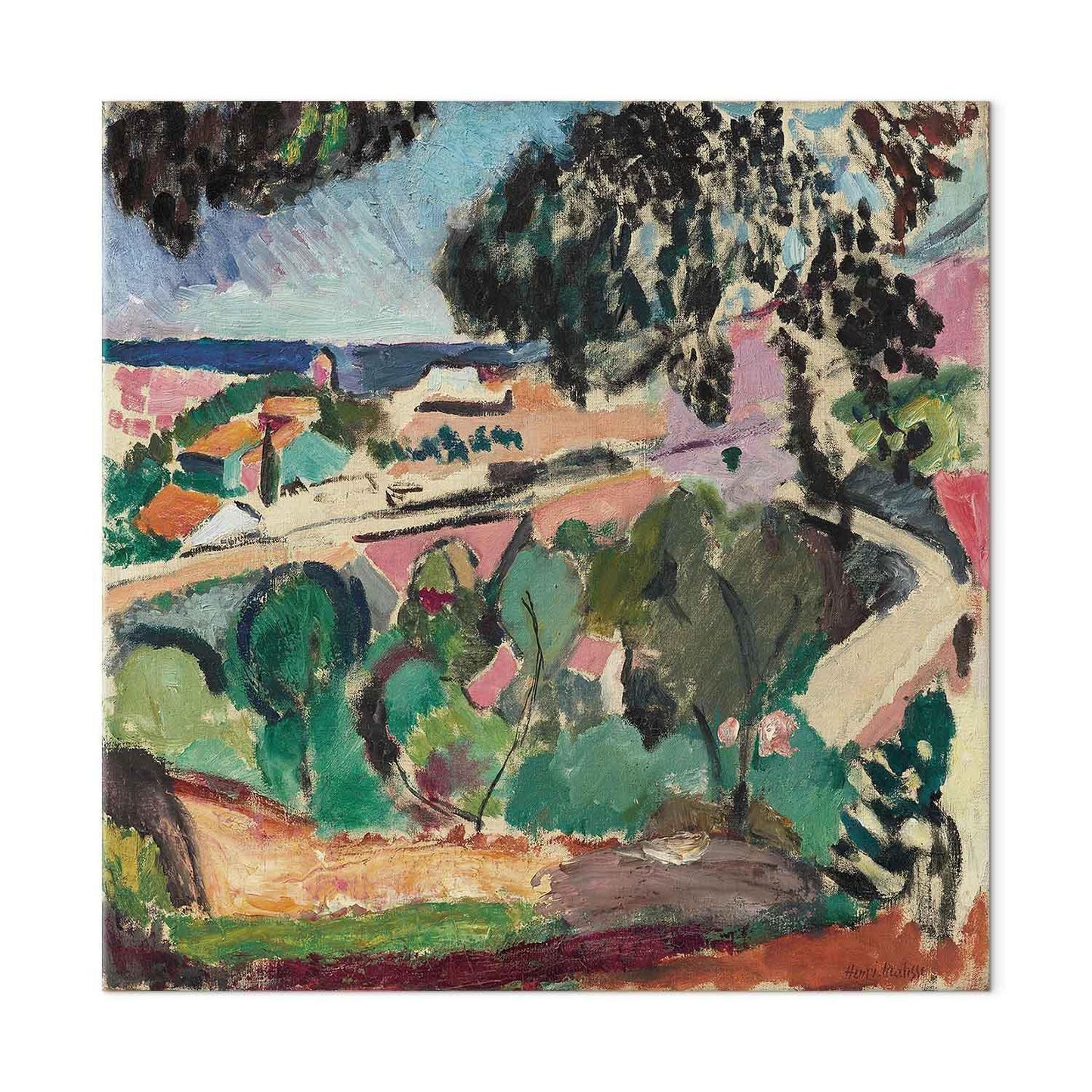 Leinwandbild - Henri Matisse – Landscape at Collioure