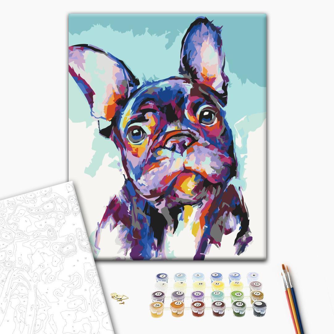 Malen nach Zahlen - Bulldog Portrait