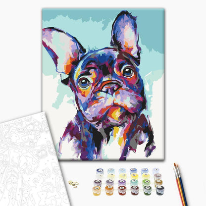 Malen nach Zahlen - Bulldog Portrait