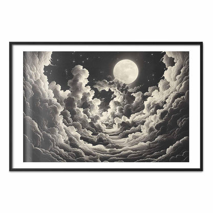 Poster - Moon and Stars Singing Among the Great Clouds