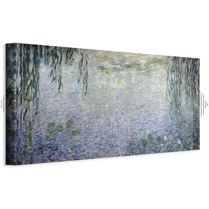 Leinwandbild - Claude Monet – The Water Lilies – Clear Morning with Willows