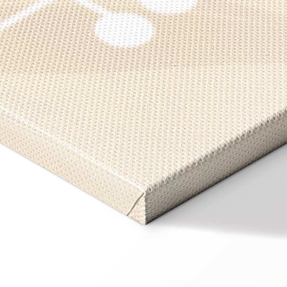 Leinwandbild - Morning in the Meadow - Various Pastel Plants on a Beige Background