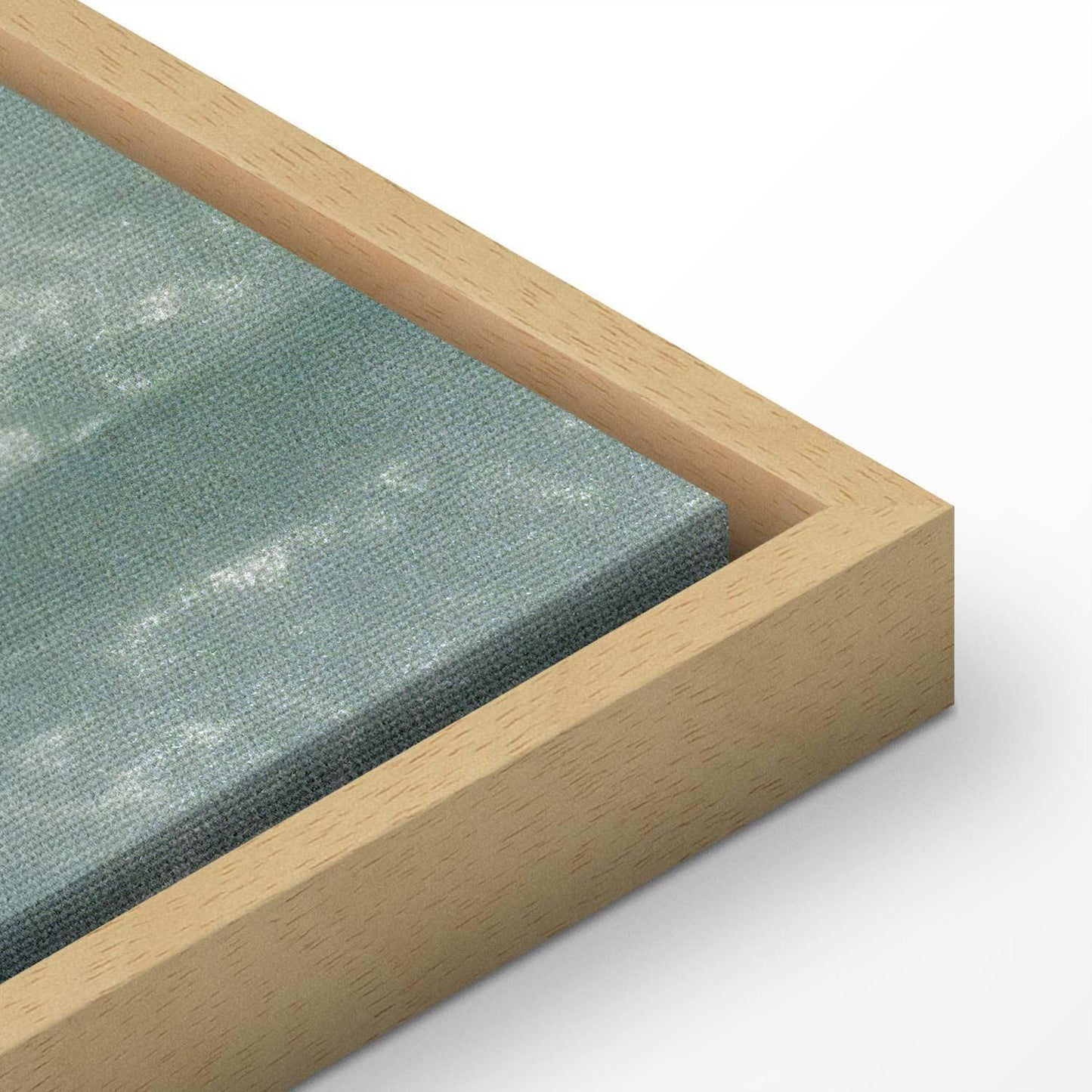 Leinwandbild - Retro Landscape Grove Trees and Pond in Patinated Shades of Green