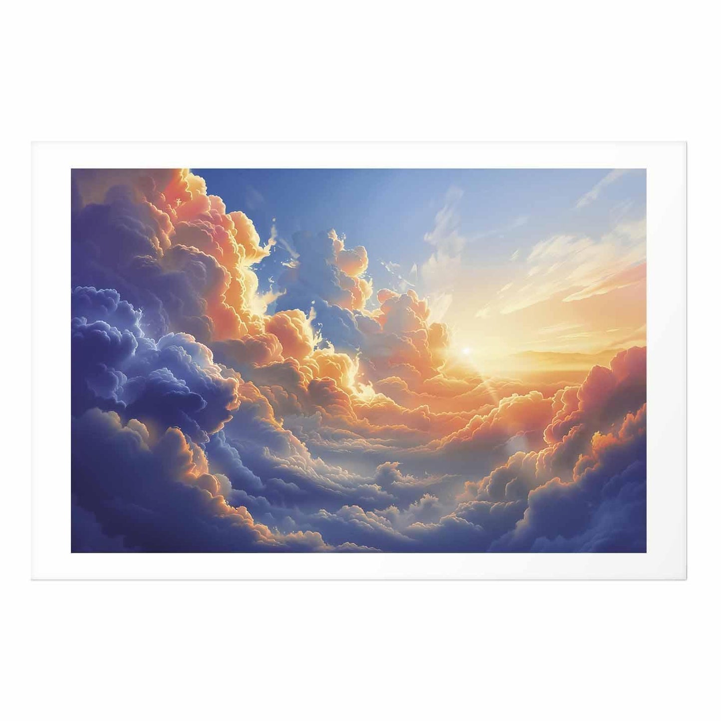 Poster - Sunset Over a Cloudy Sea: A Wonderful Symphony of Colors