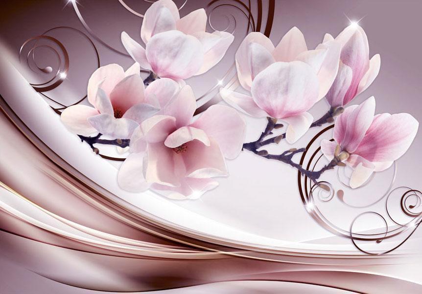Fototapete Magnolienblüten – Zarte Romantik für deine Wände Sawelt
