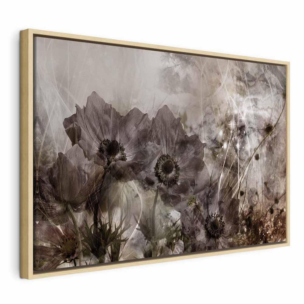 Leinwandbild - Anemones in Sepia (1 Part) Wide