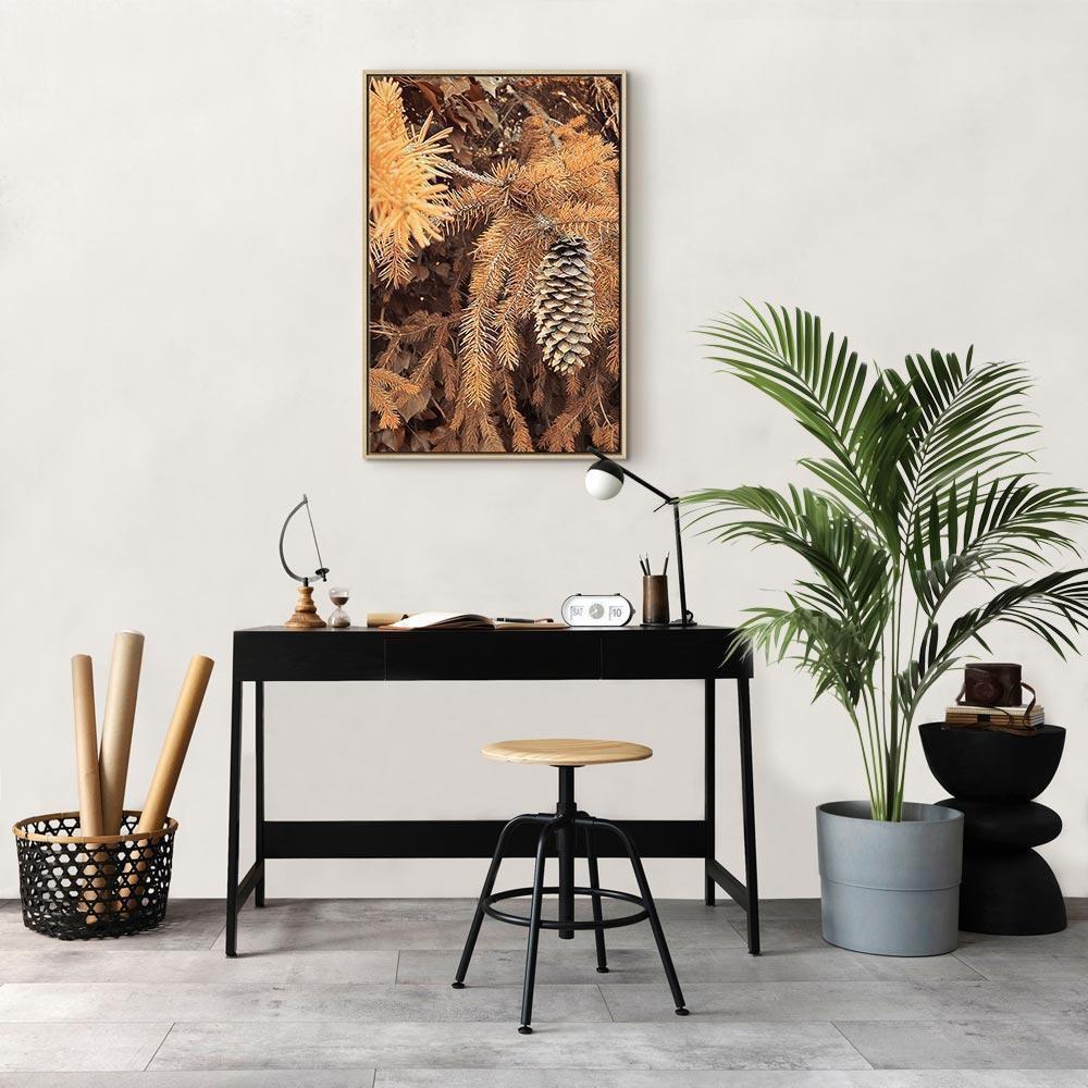 Leinwandbild - Golden Cone (1 Part) Vertical