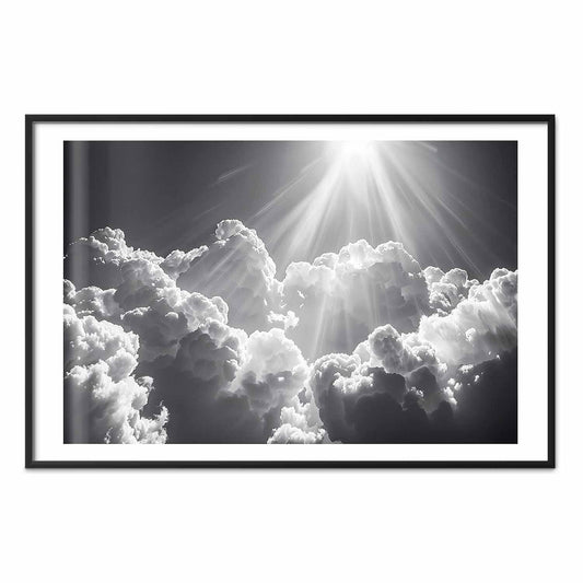 Poster - Hope in the Clouds: Inspiring Sun Rays – Awaken Emotions