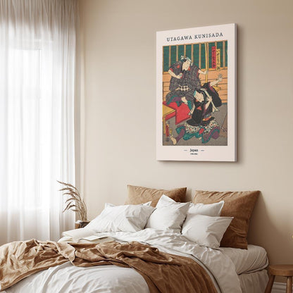 Leinwandbild - Woodcut (1 Part) Vertical