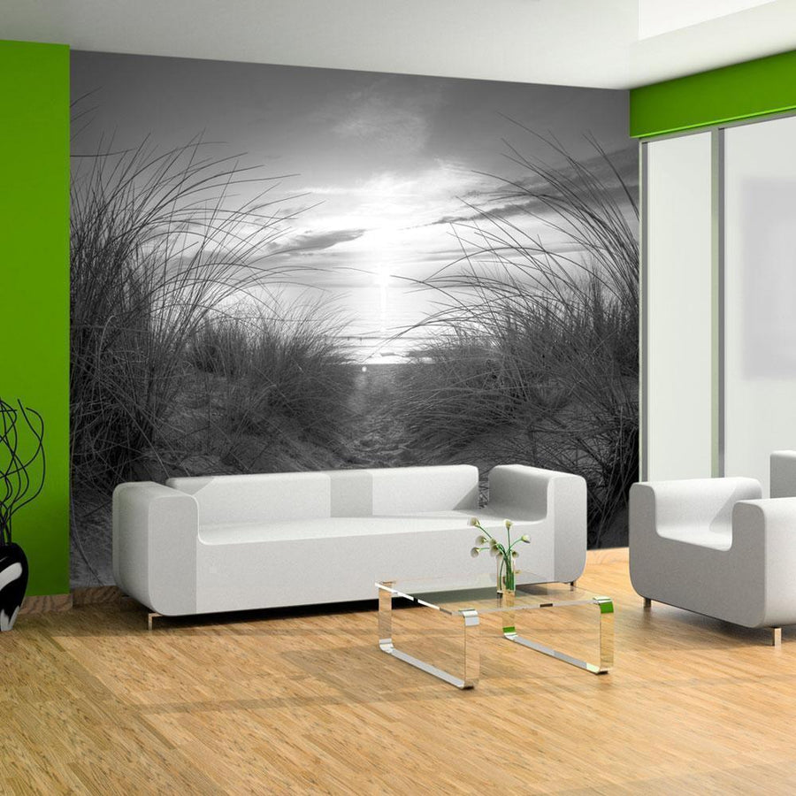 Fototapete - beach (black and white) Artgeist