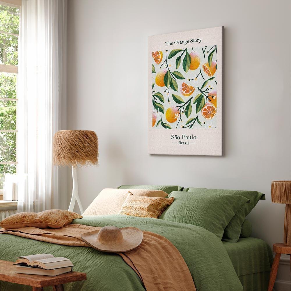 Leinwandbild - The Orange Story (1 Part) Vertical