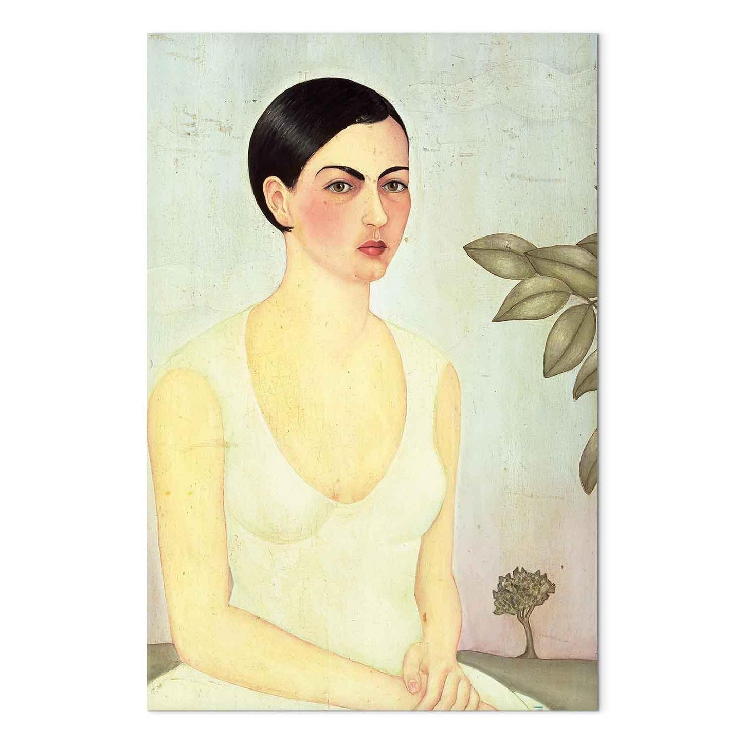 Leinwandbild - Frida Kahlo – The White Lady