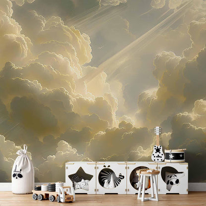 Fototapete - Enchanting Play of Colors Against a Backdrop of Clouds