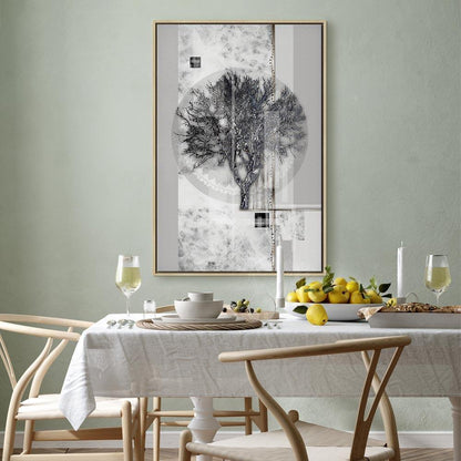 Leinwandbild - Silver Tree (1 Part) Vertical