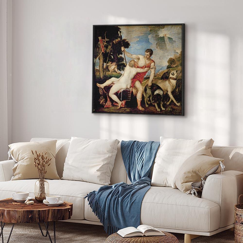 Leinwandbild - Titian – Venus and Adonis