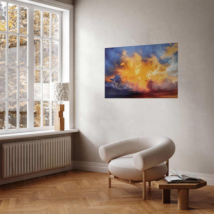 Poster - Beautiful Sunset - clouds in warm shades