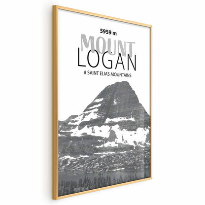 Poster - The majestic Mount Logan mountain peak, crown of mountains, mountain landscape