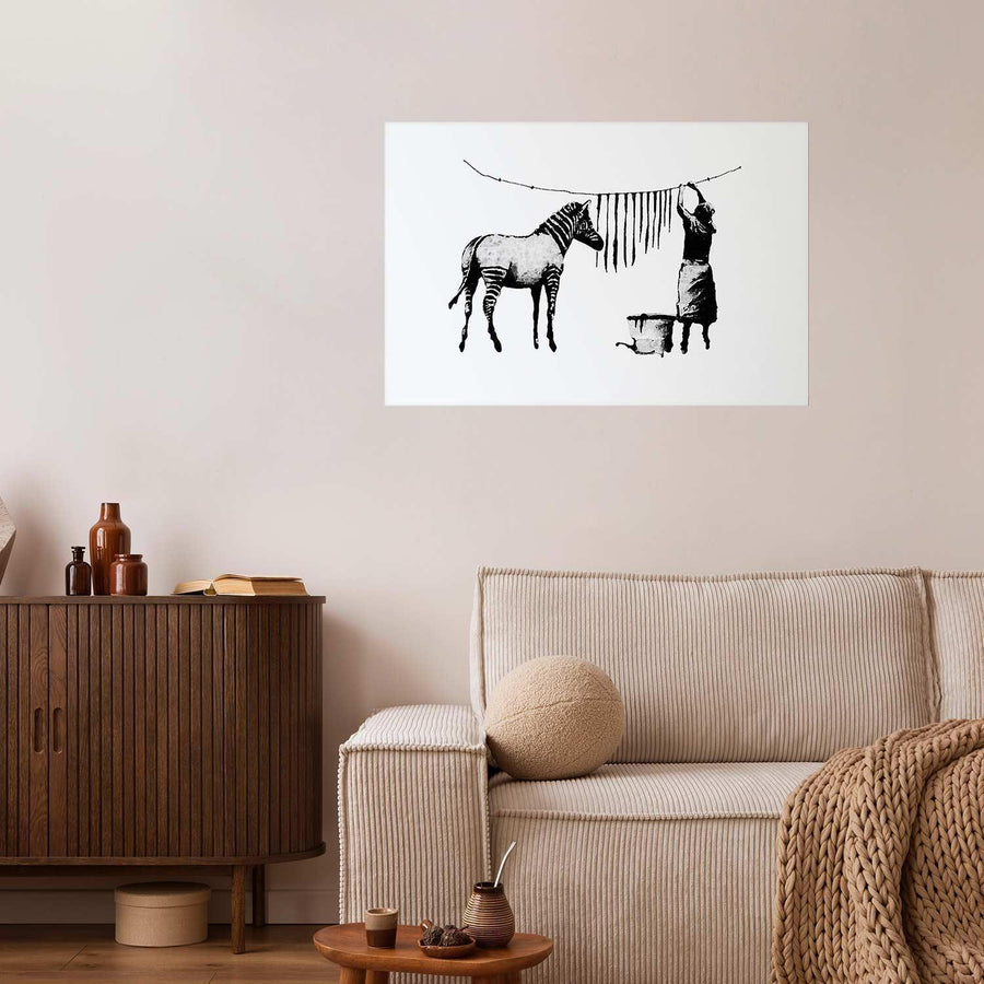 Poster - Banksy: Zebra Washing Artgeist