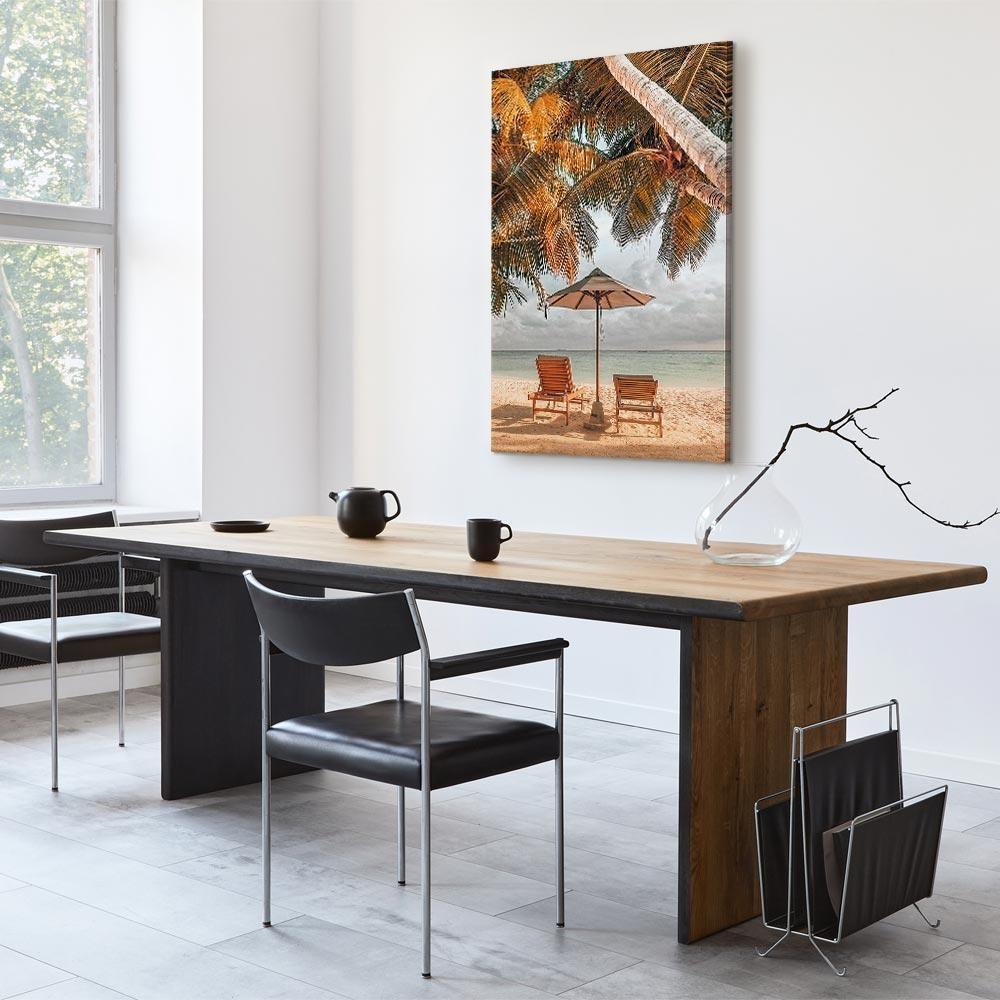 Leinwandbild - Palm Umbrella (1 Part) Vertical