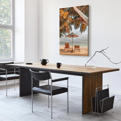 Leinwandbild - Palm Umbrella (1 Part) Vertical