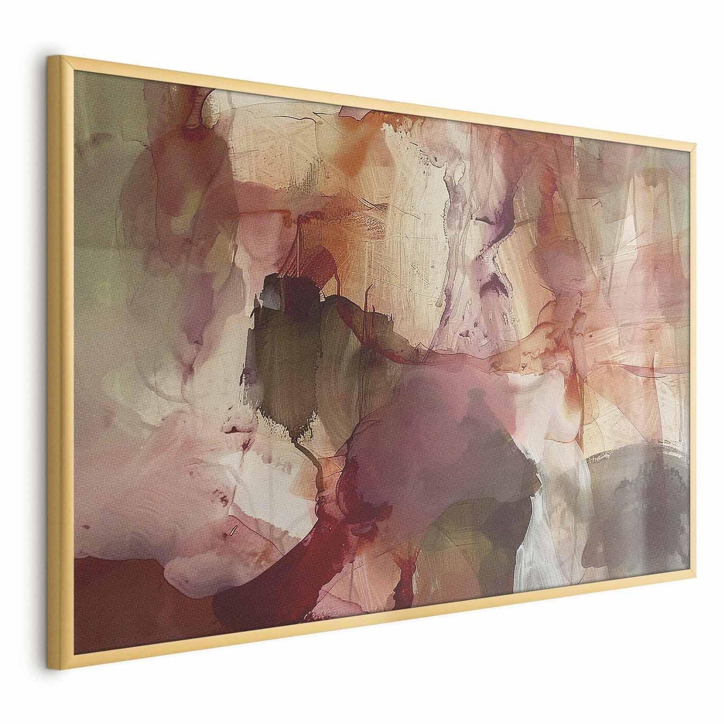 Poster - Spring Composition - glimmers and forms in watercolor technique