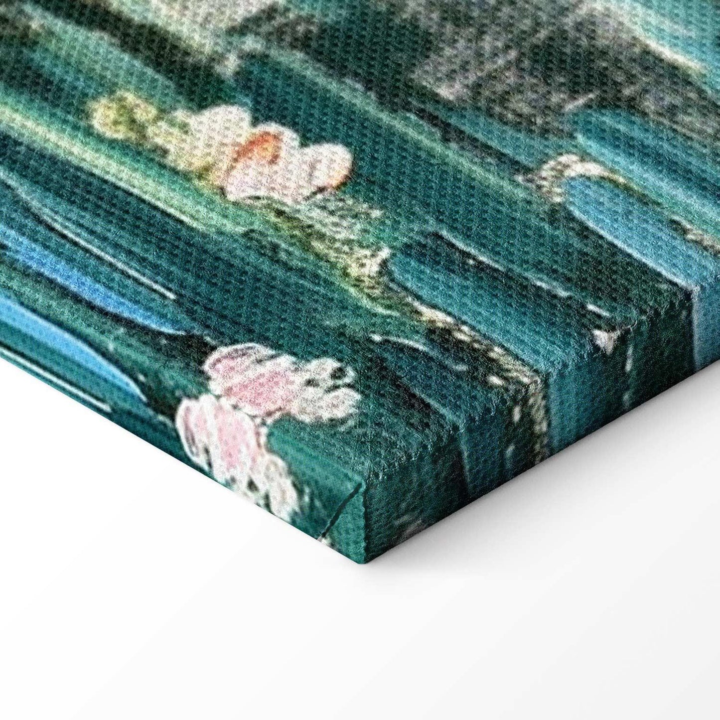 Leinwandbild - Impressionist bridge - painting of a bridge against a picturesque background