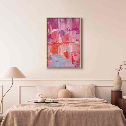 Leinwandbild - Colorful Contrasts - Energetic Color Transitions in Shades of Pink Artgeist