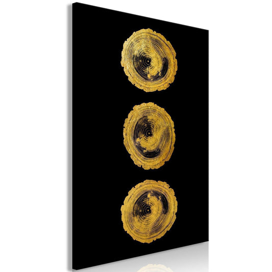 Leinwandbild - Golden Knots (1 Part) Vertical Artgeist