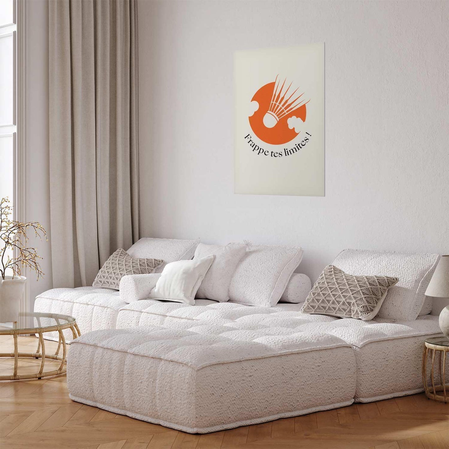 Poster - Shuttlecock Against the Orange Sun Artgeist