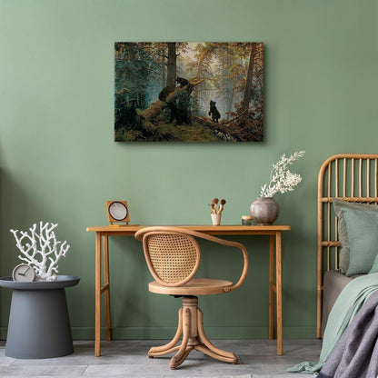 Leinwandbild - Ivan Shishkin – Morning in a Pine Forest