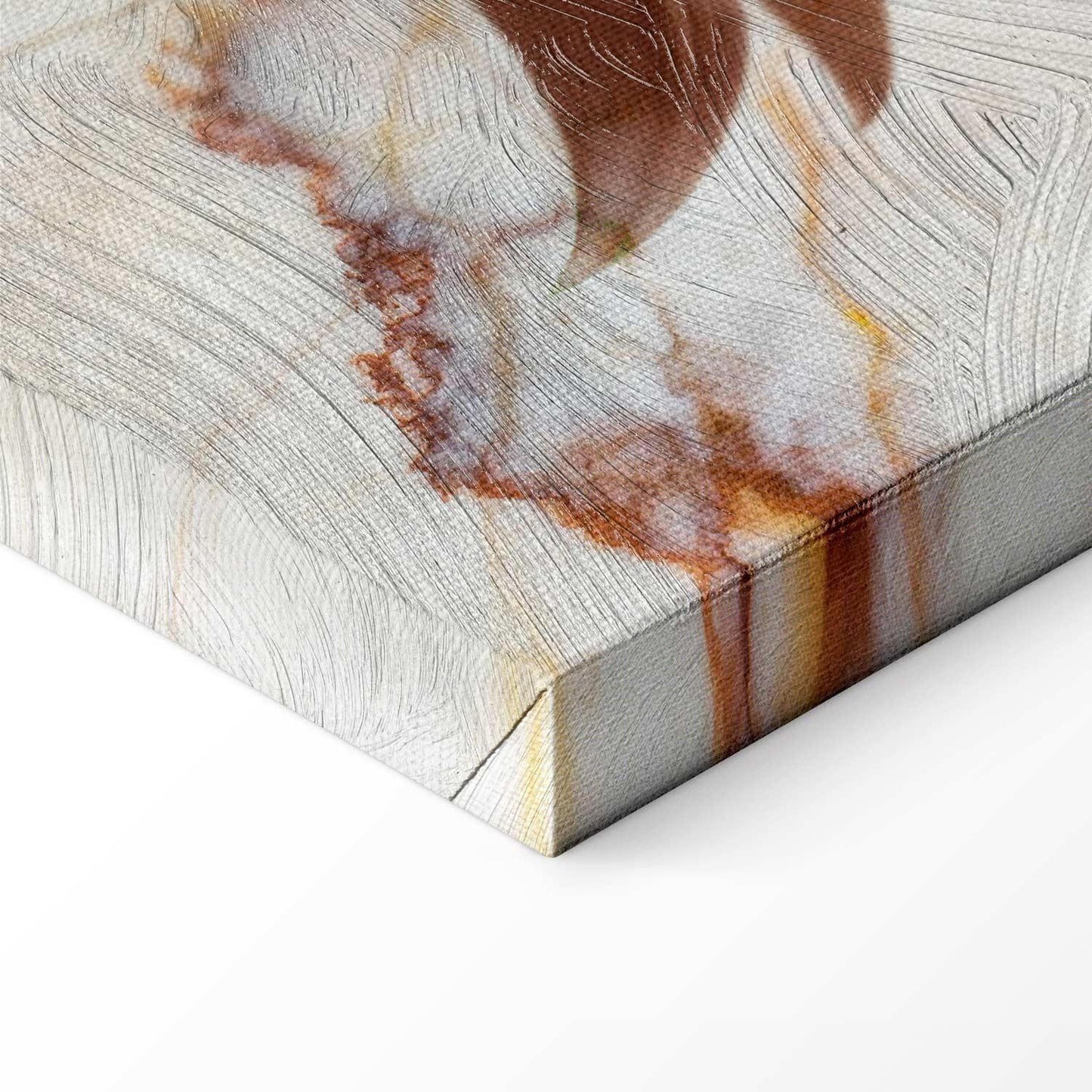 Leinwandbild - Elegance of a Flower (1-part) - Delicate Lily on Marble in Sepia