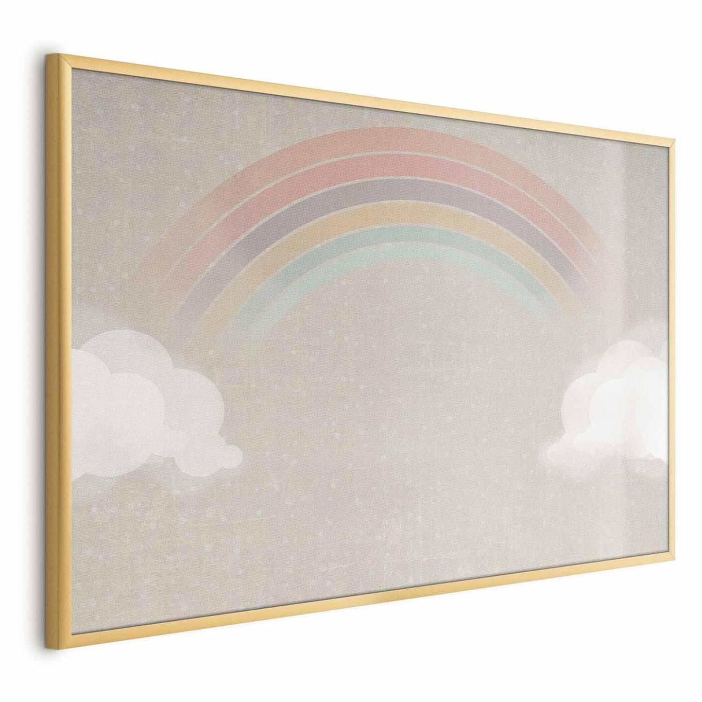 Poster Regenbogen im Regen – Sanfte Farben, leise Magie
