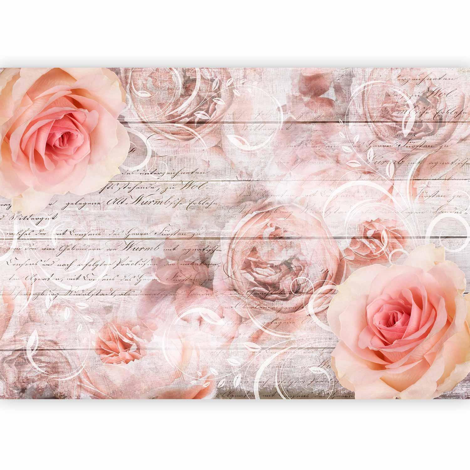 Sanftes Rosendesign als Wanddeko

