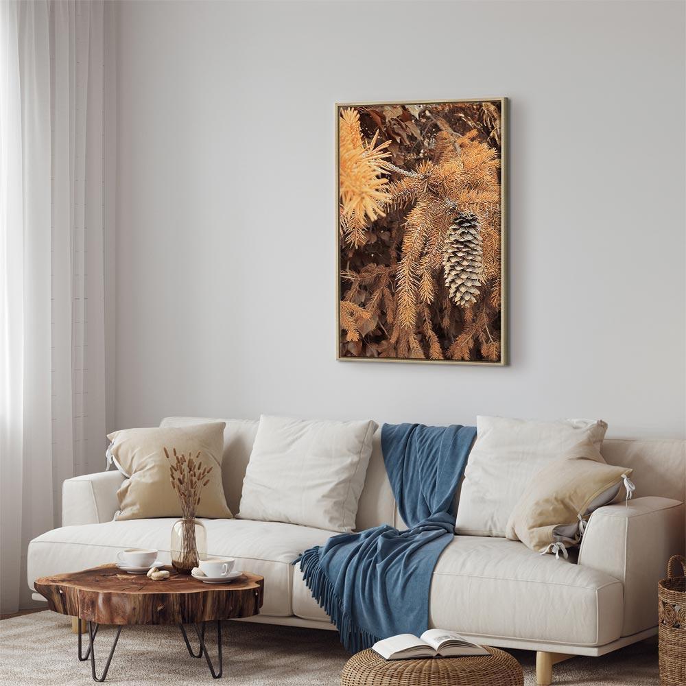 Leinwandbild - Golden Cone (1 Part) Vertical