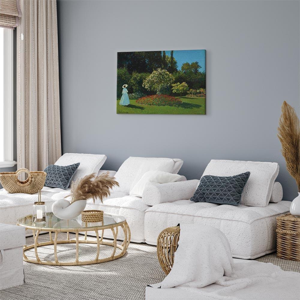 Leinwandbild - Claude Monet – Woman in the Garden