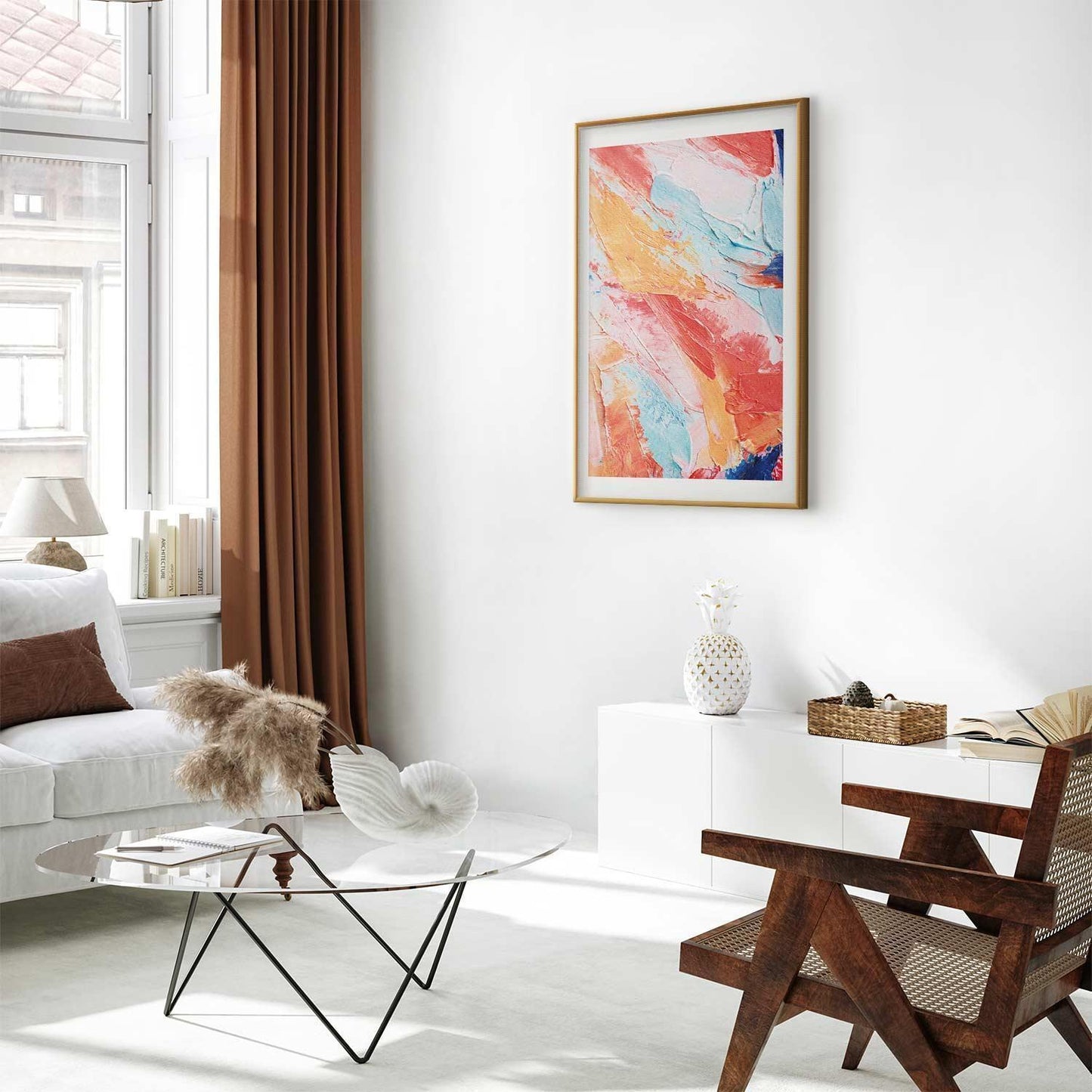 Poster - Colorful Harmony - dynamic color transitions in pastel tones