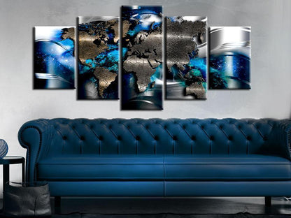 Leinwandbild mit azurblauem Akzent – Modern & stilvoll