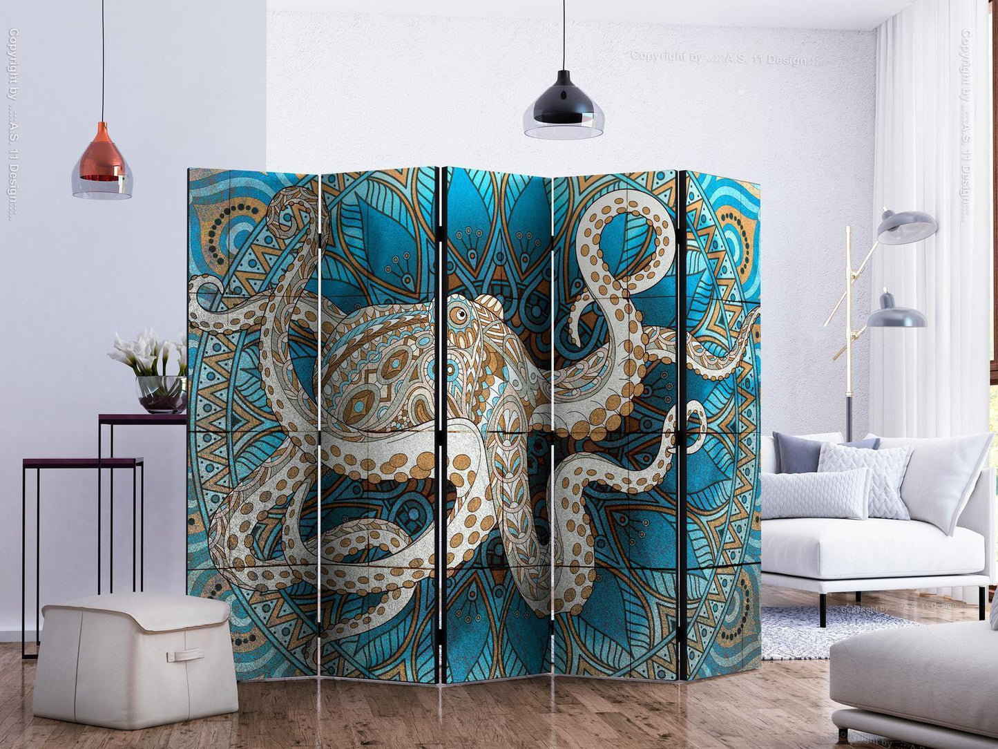 Paravent - Zen Octopus II Artgeist