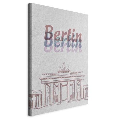 Leinwandbild - Berlin in Watercolours (1 Part) Vertical