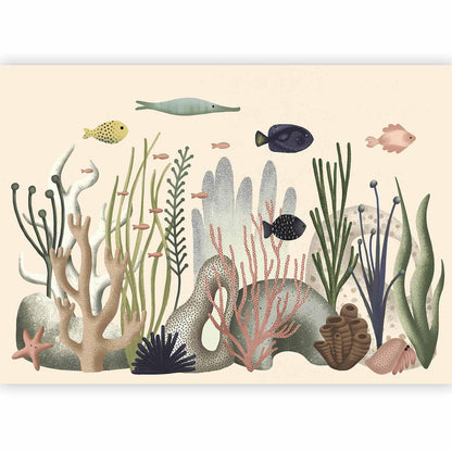 Fototapete - Underwater World - Fish and Corals in Pastel Colours Artgeist