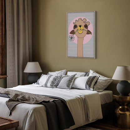 Leinwandbild - Happy Llama (1 Part) Vertical