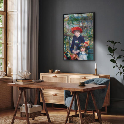 Leinwandbild - Pierre-Auguste Renoir – Two Sisters (On the Terrace)