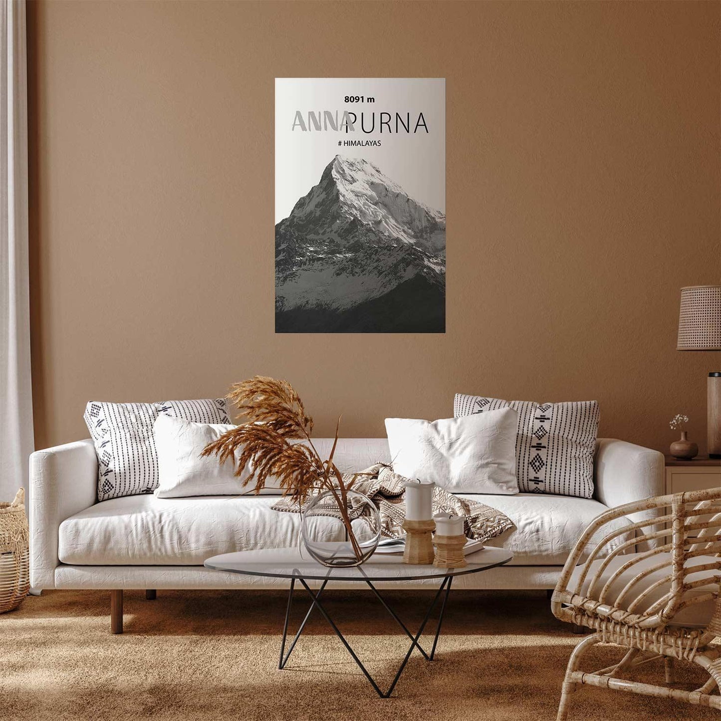Poster - Majestic mountain peak Annapurna mountain crown mountain landscape