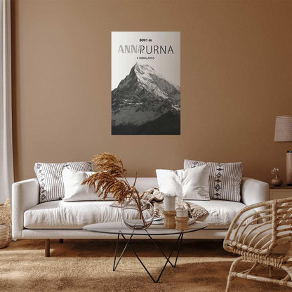 Poster - Majestic mountain peak Annapurna mountain crown mountain landscape