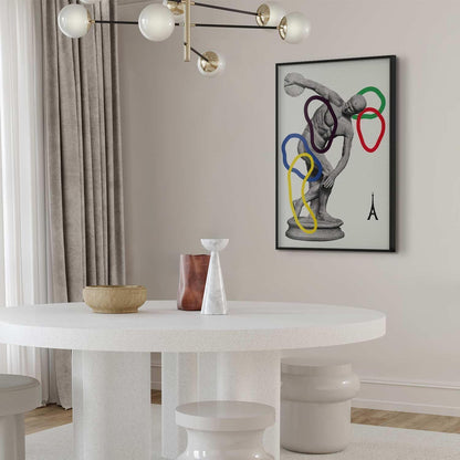 Poster - Collage Graphic - Discus Thrower - Sculpture